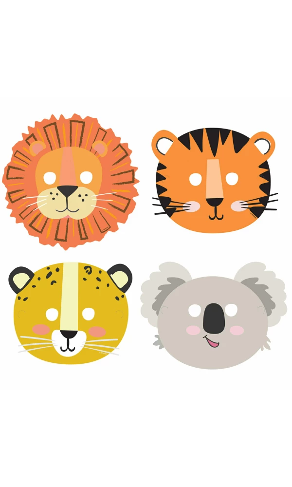 Get Wild Party Masks - 8pk
