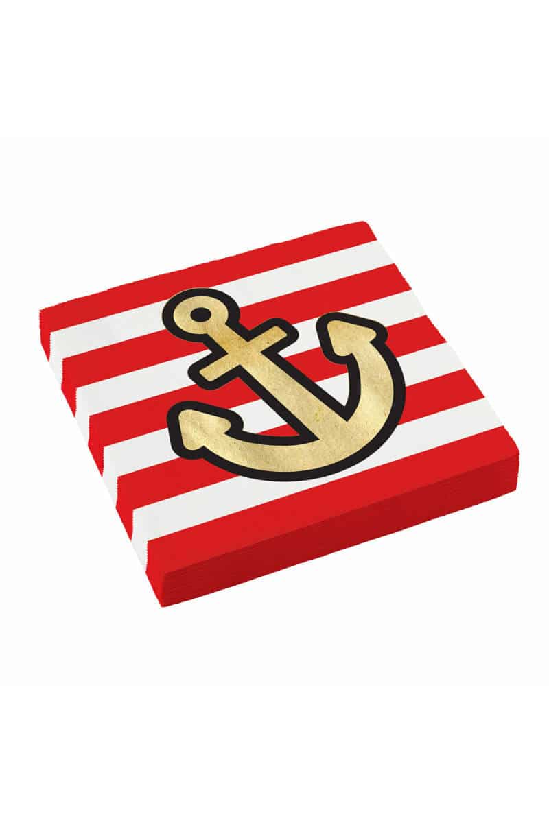 Pirates Map Napkins 33 x 33cm - 16pk