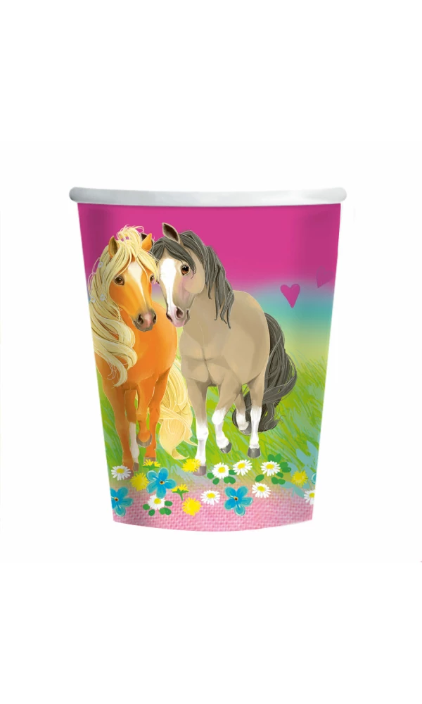 Pretty Pony Paper Cups 250ml - 8pk