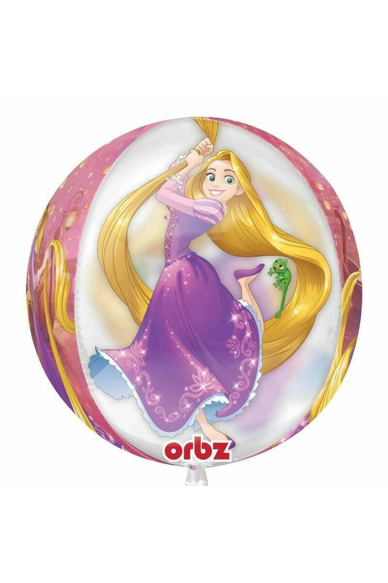 Princess Rapunzel Clear Orbz Foil Balloon - 38cm x 40xm