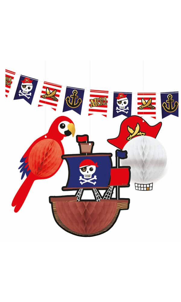 Pirates Map Decoration Kit - 3pk