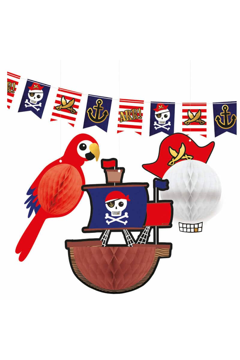 Pirates Map Decoration Kit - 3pk