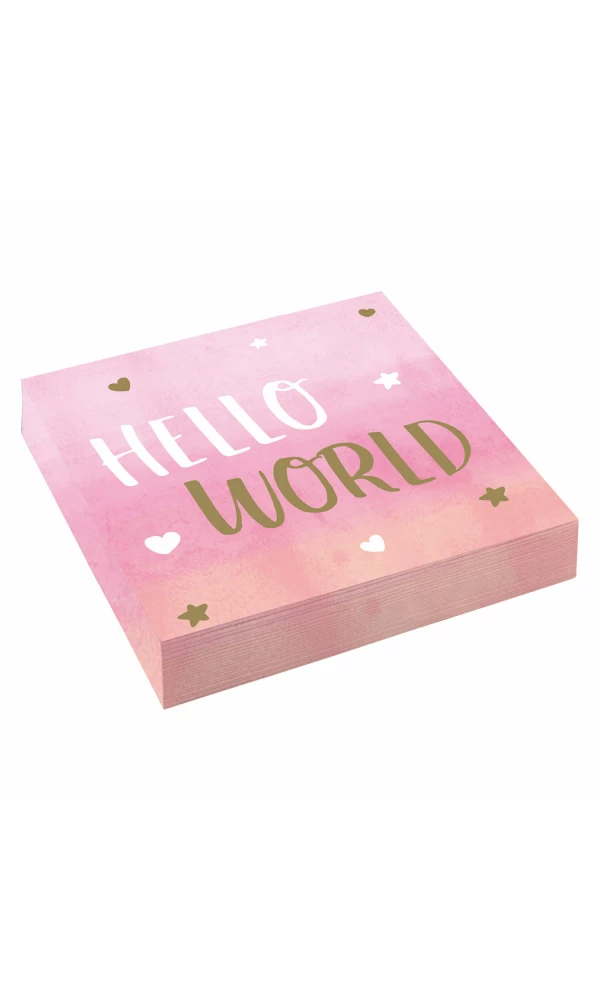 Oh Baby Girl Napkins 33 x 33cm - 16pk