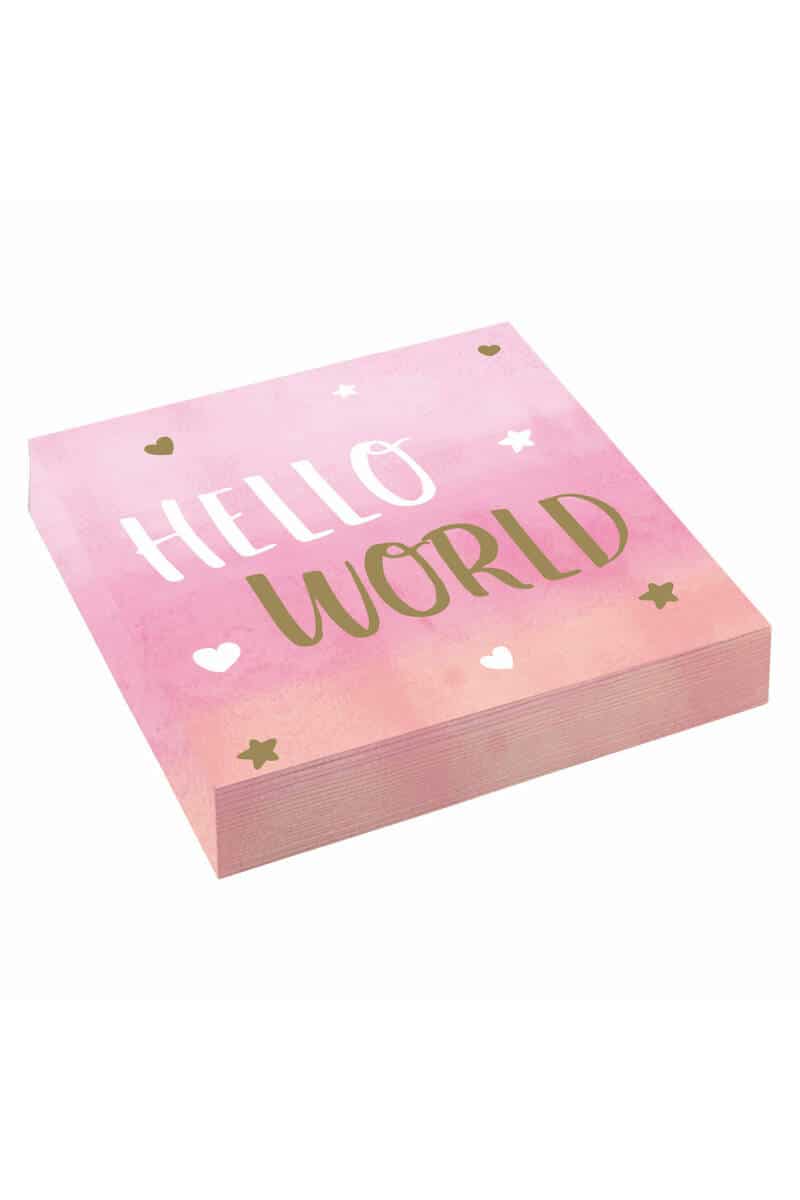 Oh Baby Girl Napkins 33 x 33cm - 16pk