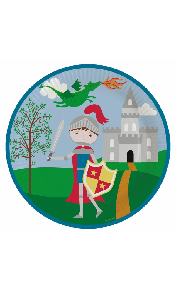 Knight Paper Plates 22.8cm - 8pk
