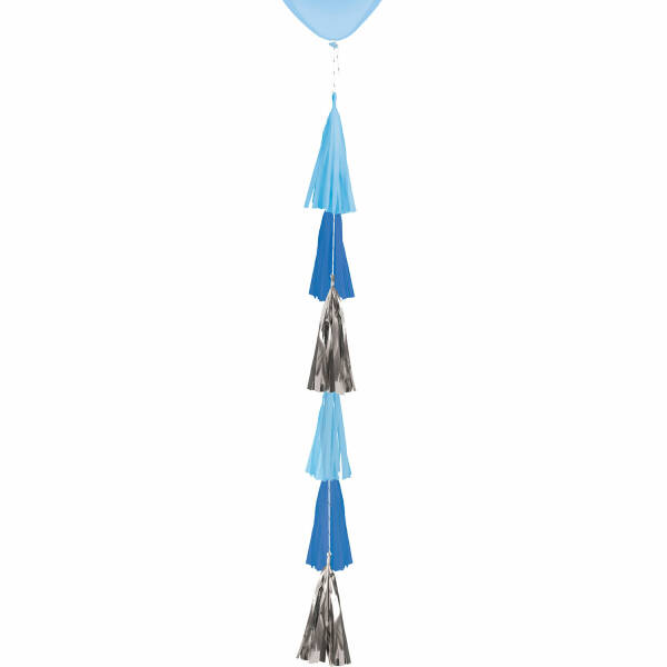 Balloon Tail Tassel Pastel Blue Paper / Foil Length 70cm