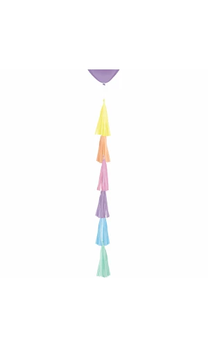 Balloon Tail Tassel Rainbow Paper Length 70cm