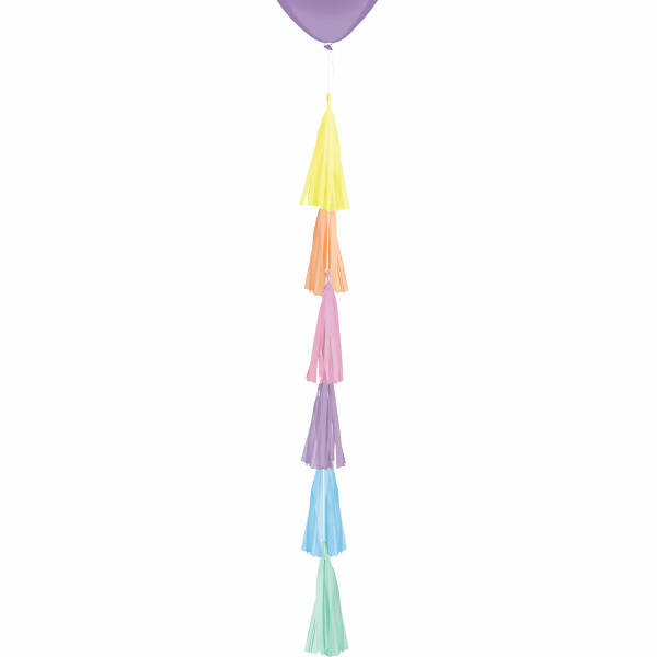 Balloon Tail Tassel Rainbow Paper Length 70cm