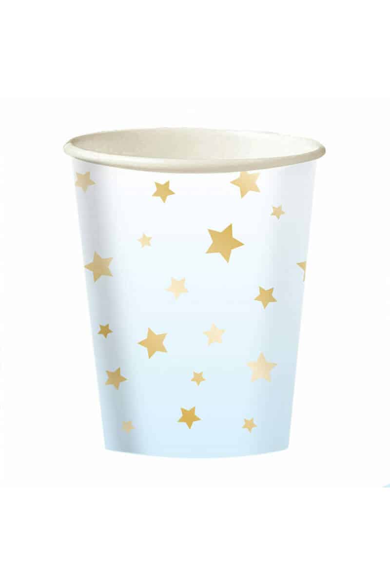 1st Birthday Blue Ombre Paper Cups 250ml - 8pk