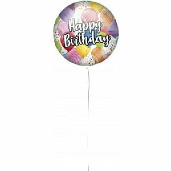 Celebration Happy Birthday Round Foil Balloon - 18'' (46cm)