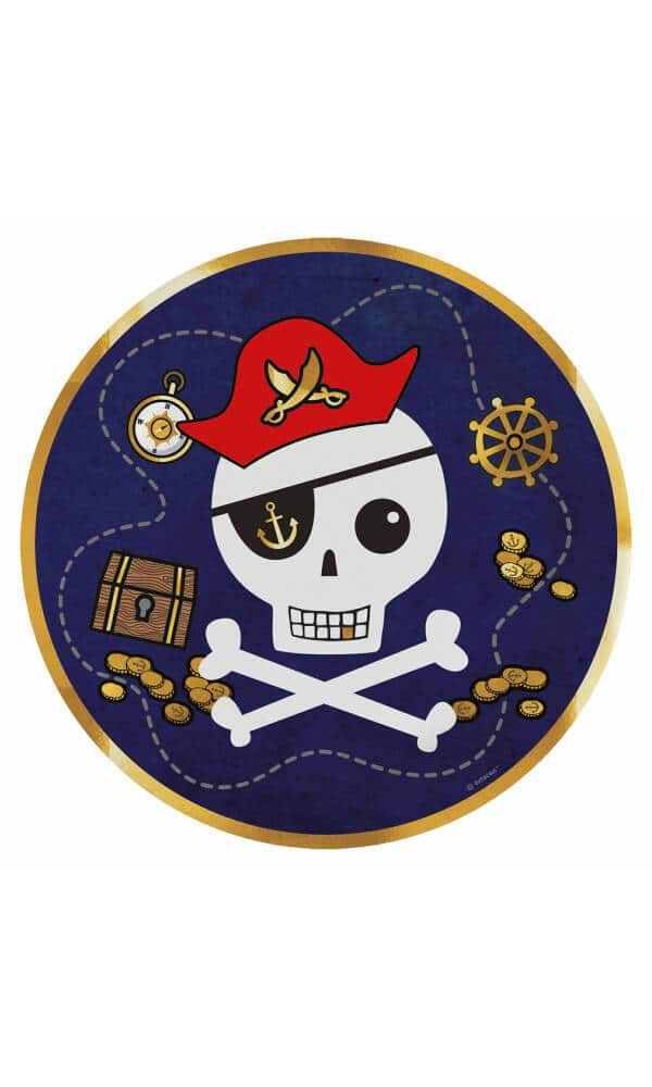 Pirates Map Paper Plates 22.8cm - 8pk
