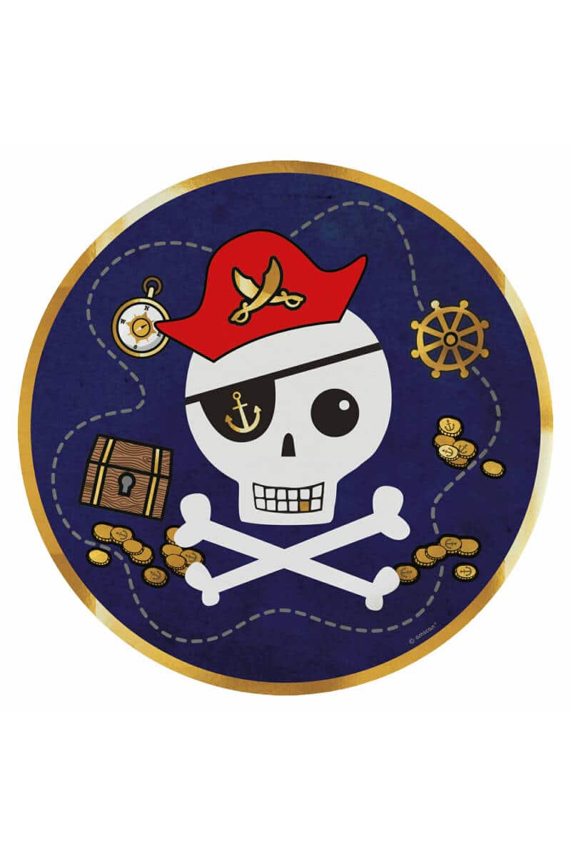 Pirates Map Paper Plates 22.8cm - 8pk
