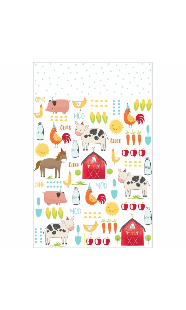 Barnyard Birthday Tablecover - 137 x 243cm