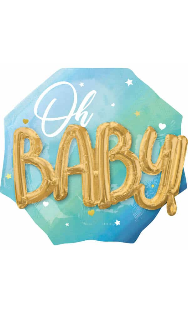 Oh Baby Boy Foil Multi-Balloon - 76cm x 71cm