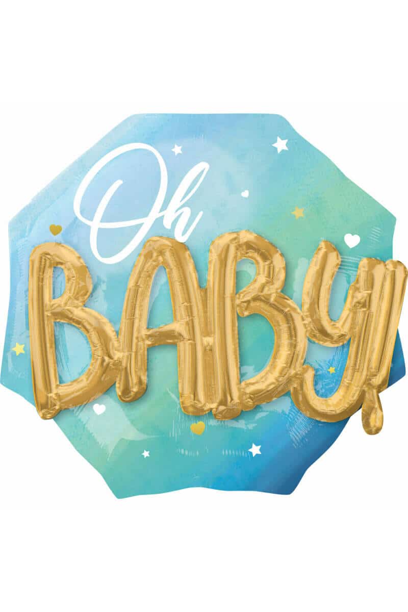 Oh Baby Boy Foil Multi-Balloon - 76cm x 71cm