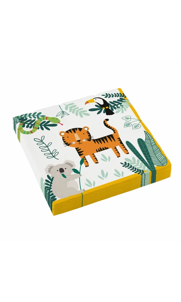 Get Wild Napkins 33 x 33cm - 16pk