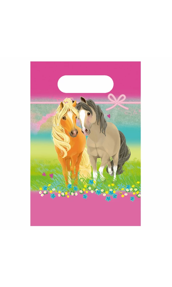 Pretty Pony Paper Party Bags 23.4 x 16.2cm - 8pk