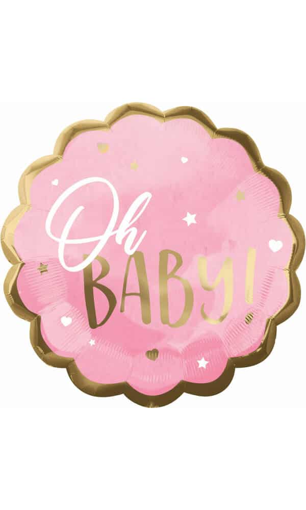 Oh Baby Girl Jumbo Foil Balloon - 55cm x 55cm