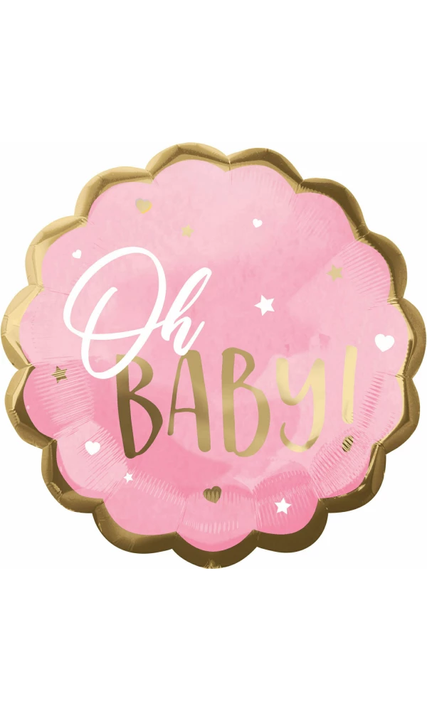 Oh Baby Girl Jumbo Foil Balloon - 55cm x 55cm