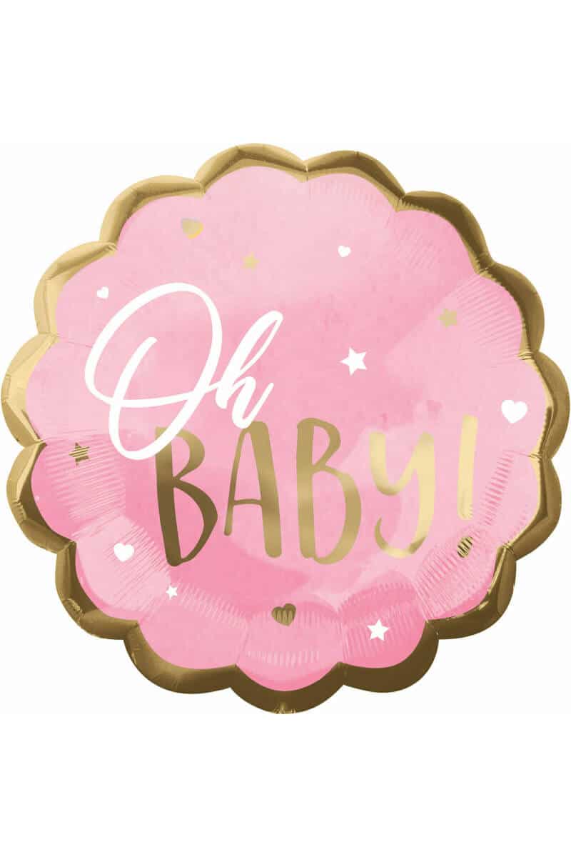 Oh Baby Girl Jumbo Foil Balloon - 55cm x 55cm