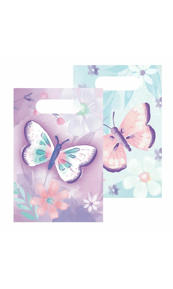 Flutter Party Paper Bags - 8pk