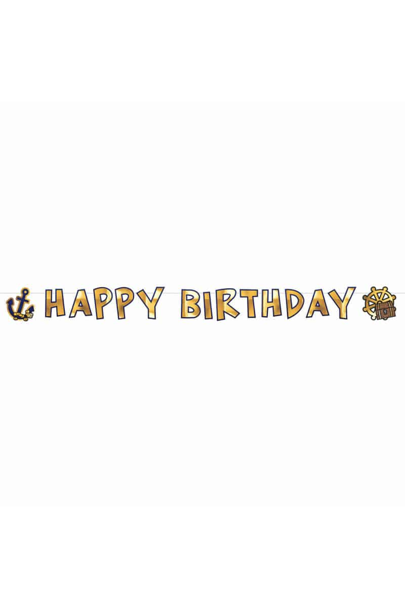 Pirates Map Paper Letter Banner - 180 x 15cm