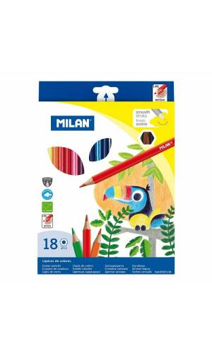 Hexagonal Coloured Pencils - 18pk