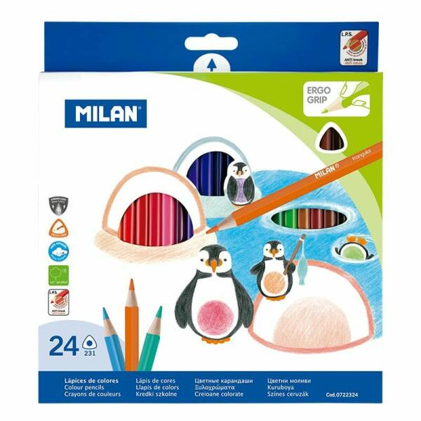 Triangular Colour Pencils - 24pk