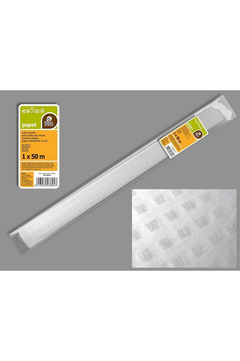Paper Table Cover Roll 1m x 50m - White
