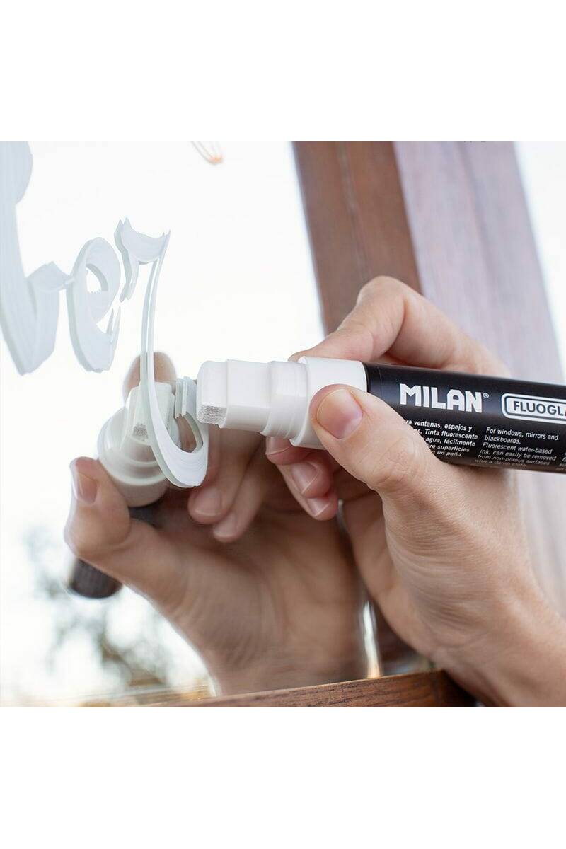 White Fluoglass Flat Tip 15mm