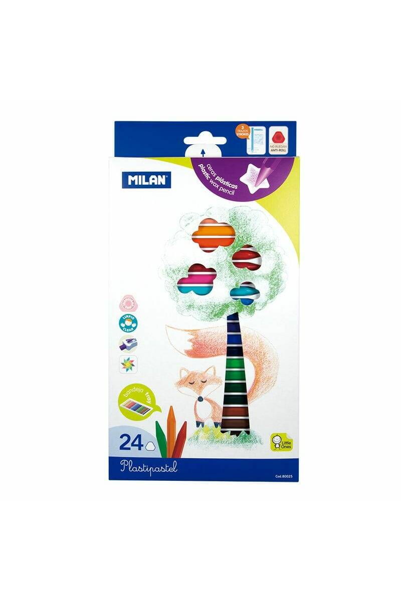 Milan Plastipastel Colours - 24pk