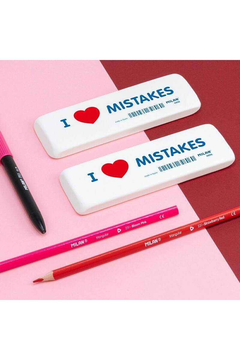 Eraser Milan 4806 I Love Mistakes