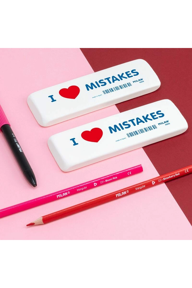 Eraser Milan 4806 I Love Mistakes