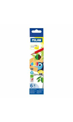 Hexagonal Coloured Pencils - 6pk