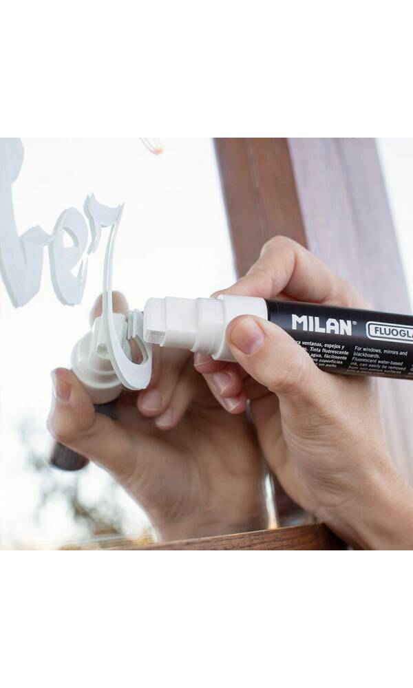 White Fluoglass Flat Tip 15mm