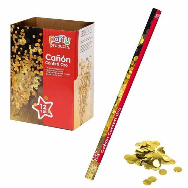 Round Gold Confetti Popper 100cm