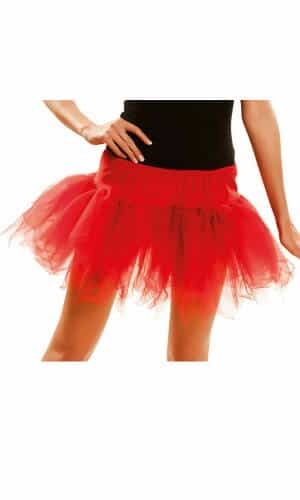 Red Frilly Tutu (5 Layers) - Adult One Size