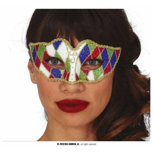 Harlequin Mask - Adult One Size