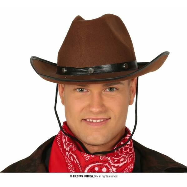 Felt Brown Cowboy Hat - Adult One Size