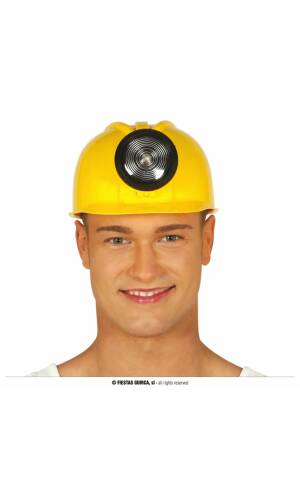 Construction Helmet With Light - Adult One Size
