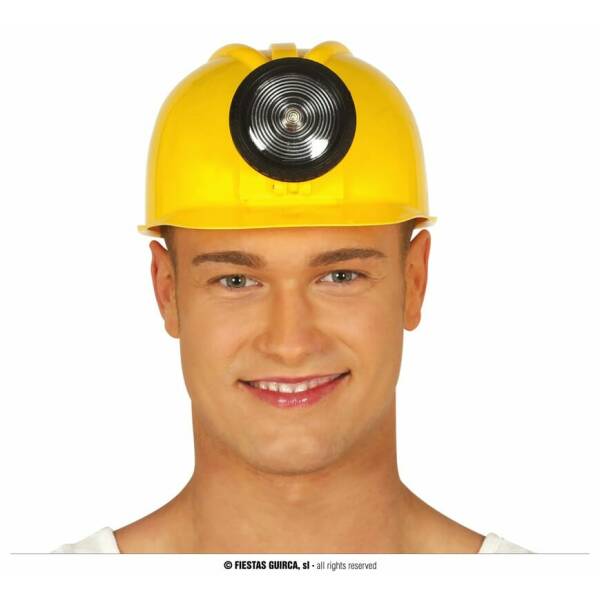 Construction Helmet With Light - Adult One Size