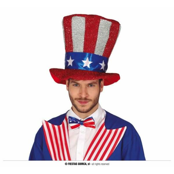 American Flag Top Hat - Adult One Size