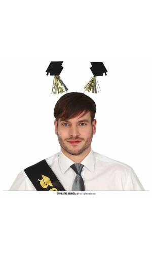 Graduation Headband With 2 Graduated Caps