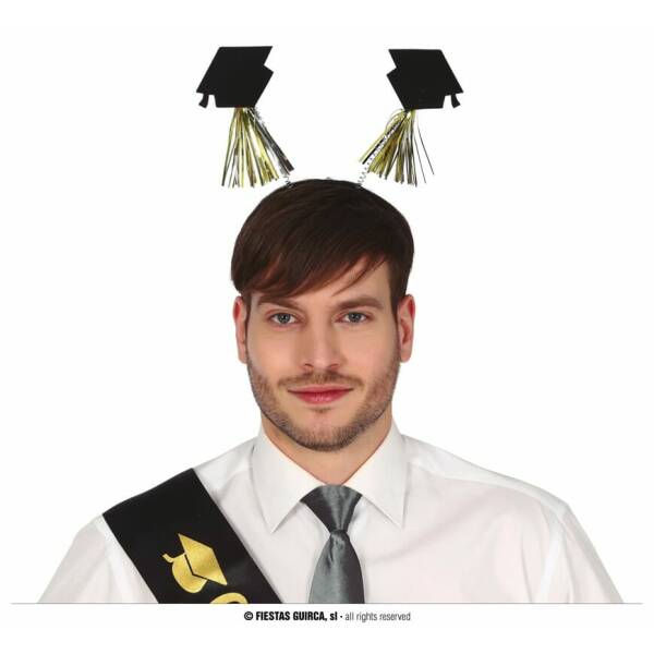 Graduation Headband With 2 Graduated Caps