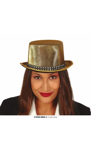 Sparkly Gold Top Hat - Adult One Size