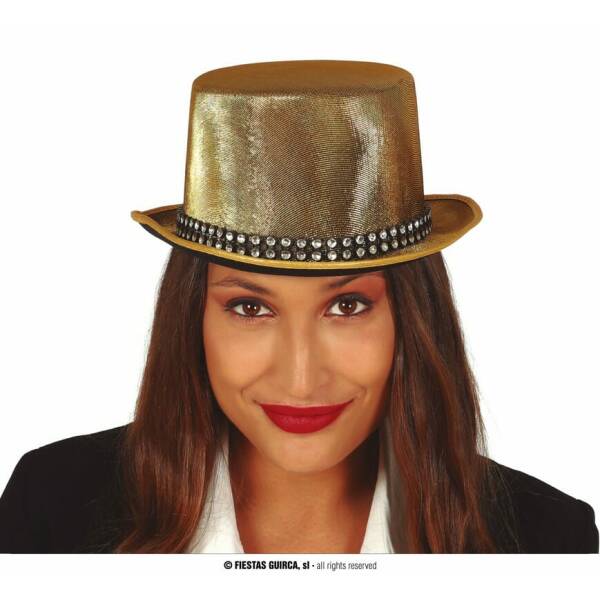 Sparkly Gold Top Hat - Adult One Size