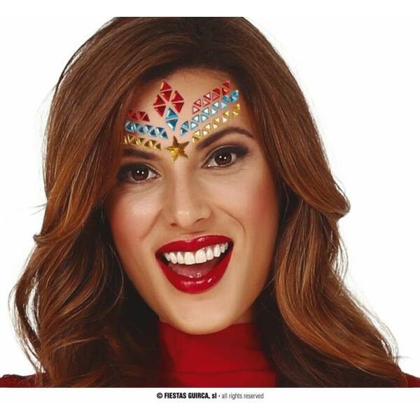 Adhesive Face Gems Super Hero Set