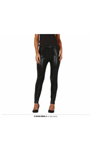 Black Metallic Leggings - Adult One Size