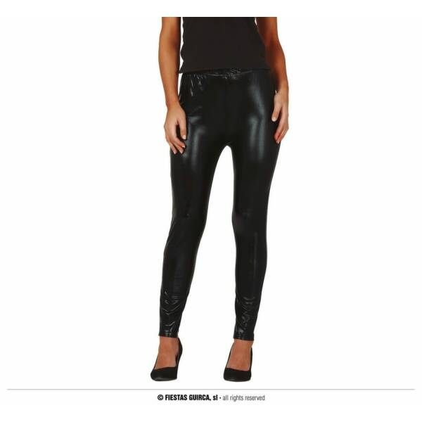 Black Metallic Leggings - Adult One Size