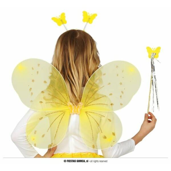 Yellow Wings 52x37cm with Tiara & Wand